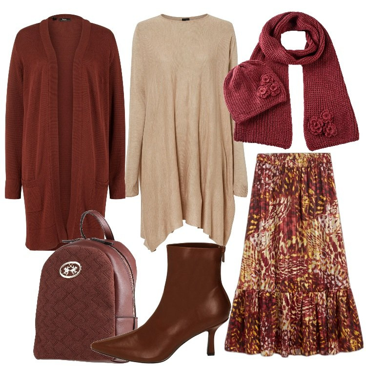 Outfit donna - Primadonna - Black Friday 2023. Stile Trendy per Tutti i giorni. Abbinamento con maglieria, cardigans, gonne, sciarpe, zaini, stivaletti.