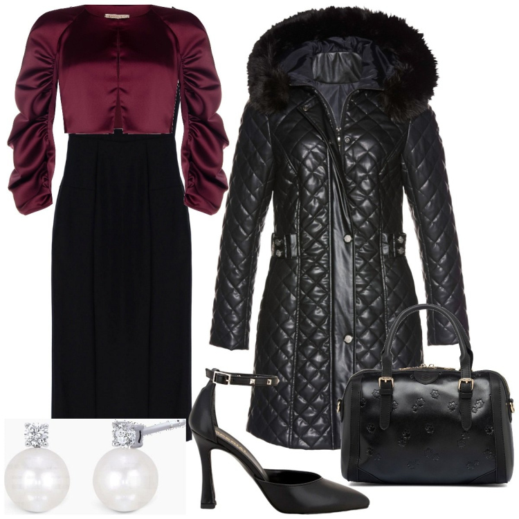 Outfit donna - Bon Ton come Marylin Monroe. Stile Bon Ton per Serata fuori. Abbinamento con orecchini, vestiti midi/longuette, décolleté, borse a mano, bolero, cappotti.