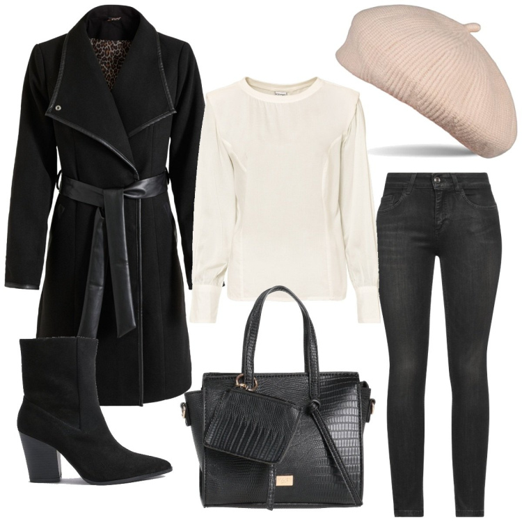 Outfit femme - EleganTe simPlement. Style Tendance pour Tous les jours. Assortir avec manteaux, tuniques, jean skinny, bonnets, sacs à main, bottines texanes.