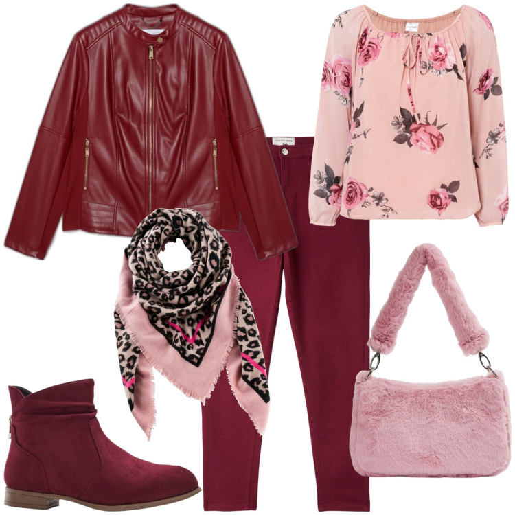 Outfit donna - Total look #1770906. Stile Casual per Ufficio. Abbinamento con foulard, bluse, stivaletti, pantaloni, borse a spalla, cappotti.