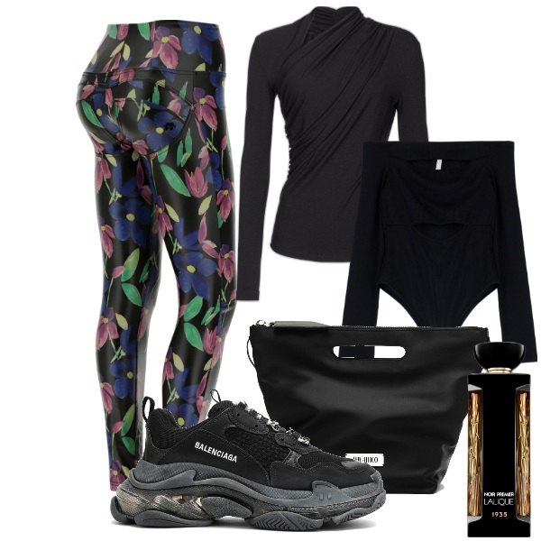 Outfit donna - La scarpa Balenciaga. Stile Sporty chic per Tutti i giorni. Abbinamento con profumi, maglieria, body, pantaloni skinny, sneakers, borse tote.