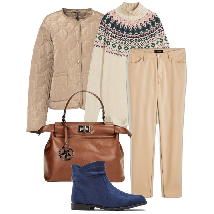 Outfit donna - Total look #1772841. Stile Urban per Tutti i giorni. Abbinamento con stivaletti, maglieria, giacche, pantaloni, borse a mano.