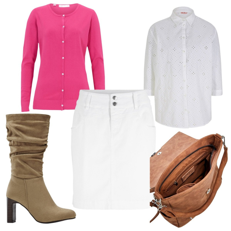 Outfit donna - Total look #1773179. Stile Trendy per Tutti i giorni. Abbinamento con minigonne, zaini, pantaloni, camicie, stivali.