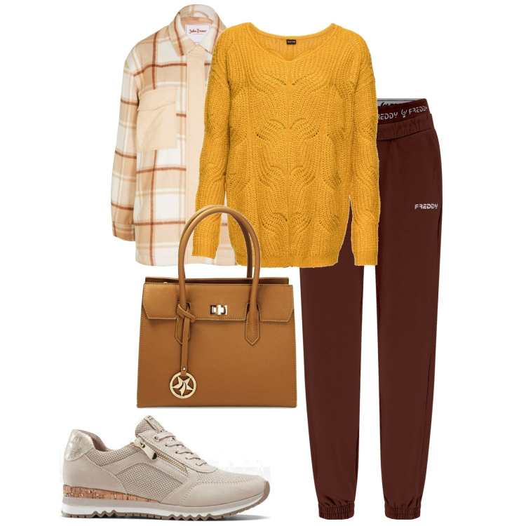 Outfit donna - Total look #1773391. Stile Basic per Tutti i giorni. Abbinamento con sneakers, maglieria, cappotti, pantaloni, borse a mano.