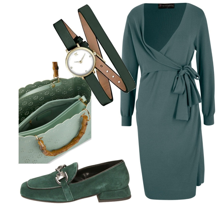 Outfit donna - Total look #1773591. Stile Bon Ton per Ufficio. Abbinamento con borse a mano, vestiti, mocassini, orologi analogici.