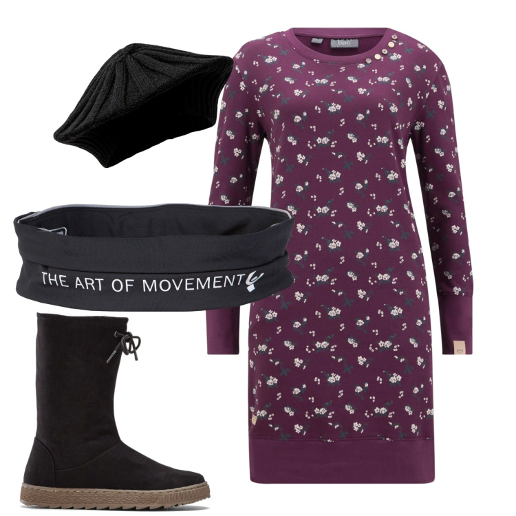 Outfit donna - Movement. Stile Bon Ton per Tutti i giorni. Abbinamento con stivali, vestiti, marsupi, cappelli e berretti.