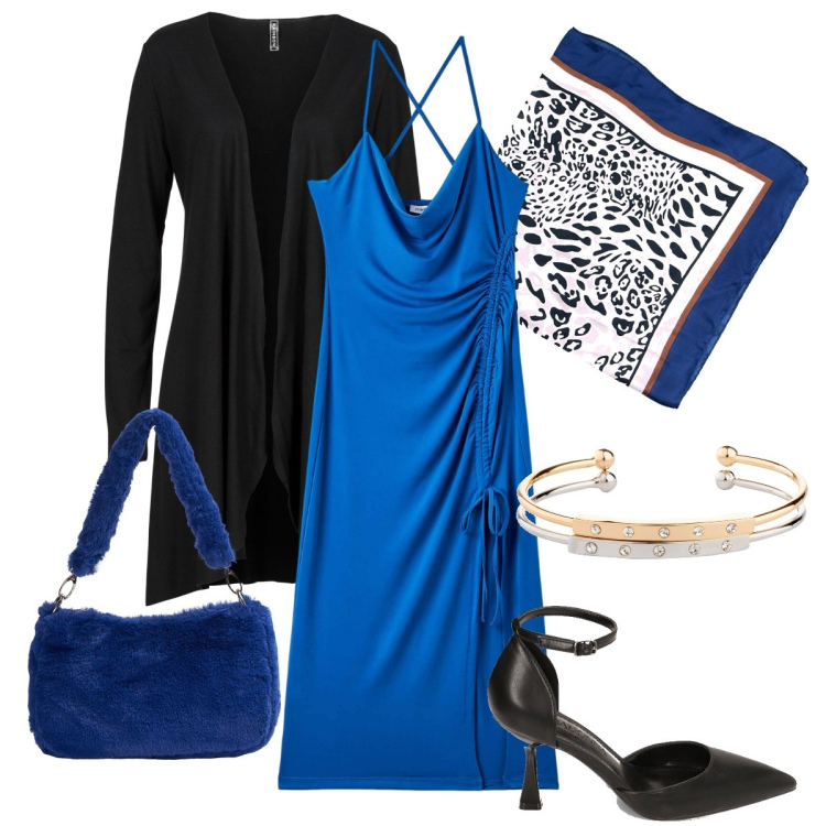 Outfit donna - Primadonna Collection Xmas Edition 2023. Stile Glamour per Serata fuori. Abbinamento con cardigans, braccialetti, borse a spalla, vestiti midi/longuette, foulard, décolleté.