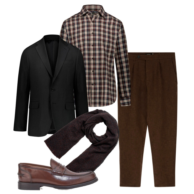 Outfit uomo - Moka express. Stile Trendy per Serata speciale. Abbinamento con pantaloni, sciarpe, abiti, scarpe stringate, camicie.