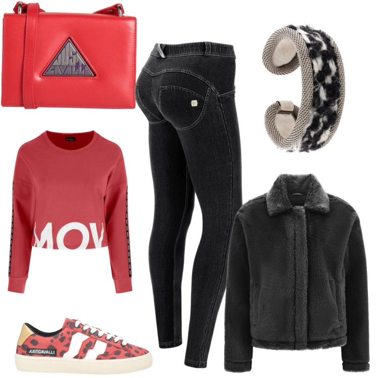 Outfit donna - pantaloni WR.UP. Stile Urban per Tutti i giorni. Abbinamento con sneakers, braccialetti, borse a tracolla, jeans skinny, cappotti, felpe.