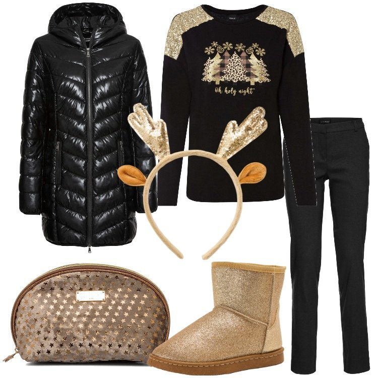 Outfit donna - Brillando a tutte le ore Donna Curvy. Stile Trendy per Tutti i giorni. Abbinamento con giacche, maglieria, pantaloni, stivali, cerchietti, clutch.