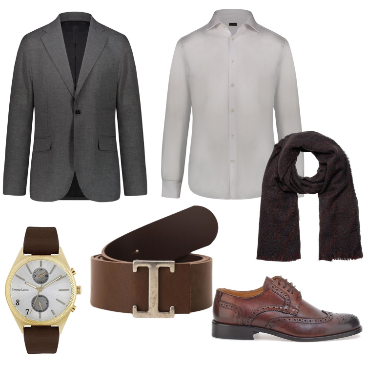 Outfit uomo - La classe nn va in vacanza. Stile Business/Elegante per Ufficio. Abbinamento con cinture, sciarpe, abiti, scarpe stringate, orologi, camicie.