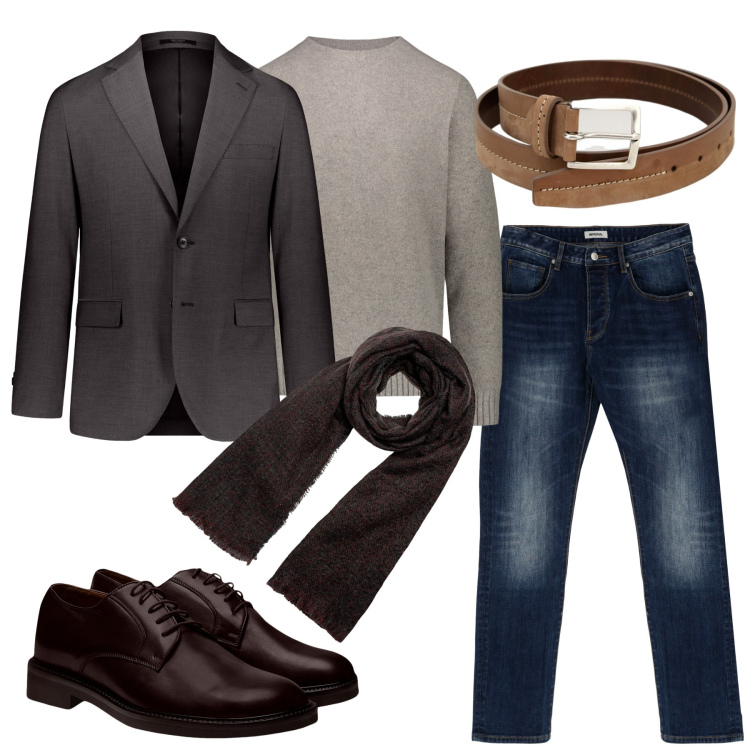 Outfit uomo - La giacca fango. Stile Urban per Serata speciale. Abbinamento con cinture, jeans dritti, scarpe stringate, sciarpe, abiti, maglieria.