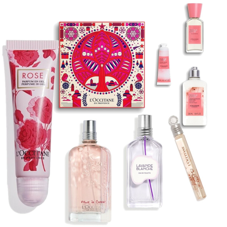 Outfit donna - Regali sotto l\'albero di Natale. Abbinamento con profumi, profumi, profumi, profumi, profumi.