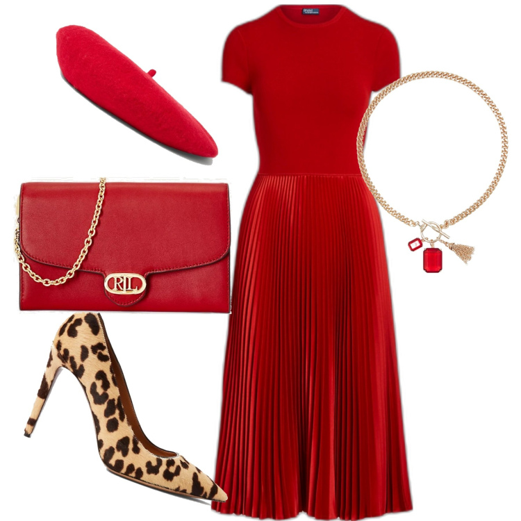 Outfit donna - Total look #1778828. Stile Chic per Tutti i giorni. Abbinamento con borse a tracolla, vestiti, berretti, collane, décolleté.