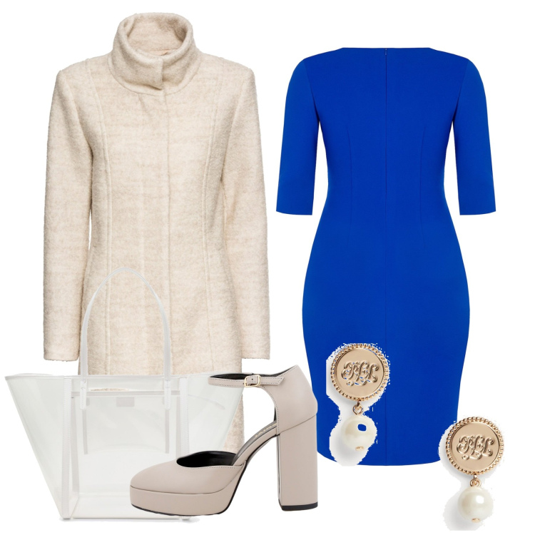 Outfit donna - Savoy. Stile Chic per Serata fuori. Abbinamento con cappotti, vestiti midi/longuette, décolleté, orecchini, borse tote.