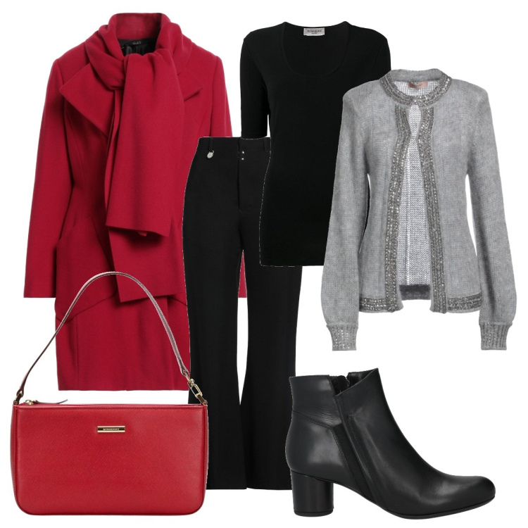 Outfit donna - Xmas - Yoox. Stile Casual chic per Tutti i giorni. Abbinamento con cardigans, cappotti, stivaletti, borse a mano, pantaloni, bluse.