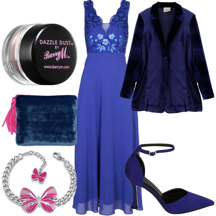 Outfit donna - Total look #1781043. Stile Glamour per Cerimonia. Abbinamento con vestiti, ombretti, décolleté, cappotti, pochette, braccialetti.