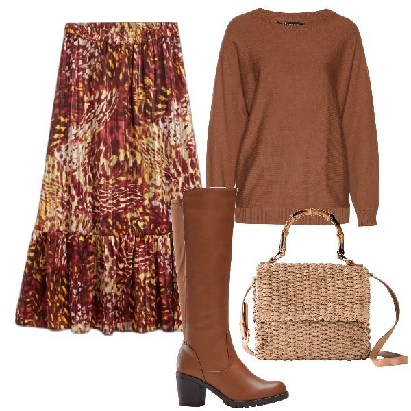 Outfit donna - Bonprix color cammello. Stile Minimal per Tutti i giorni. Abbinamento con maglieria, stivali, gonne, borse a mano.