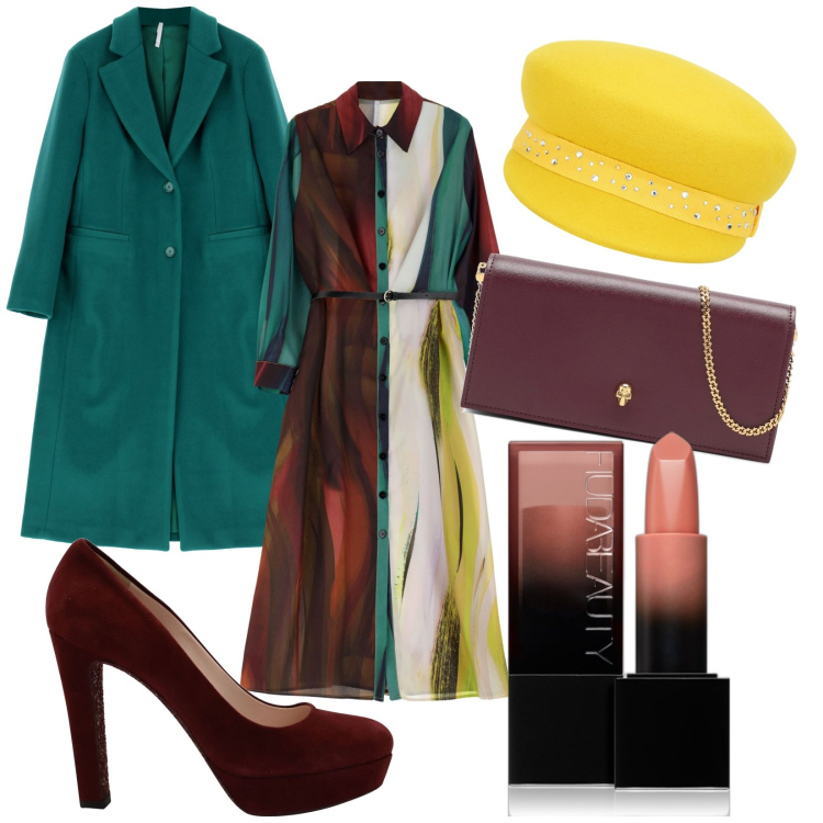Outfit donna - Pronti???..... Via!!!. Stile Romantica per Serata fuori. Abbinamento con décolleté, rossetti, vestiti midi/longuette, cappotti, cappelli, clutch.
