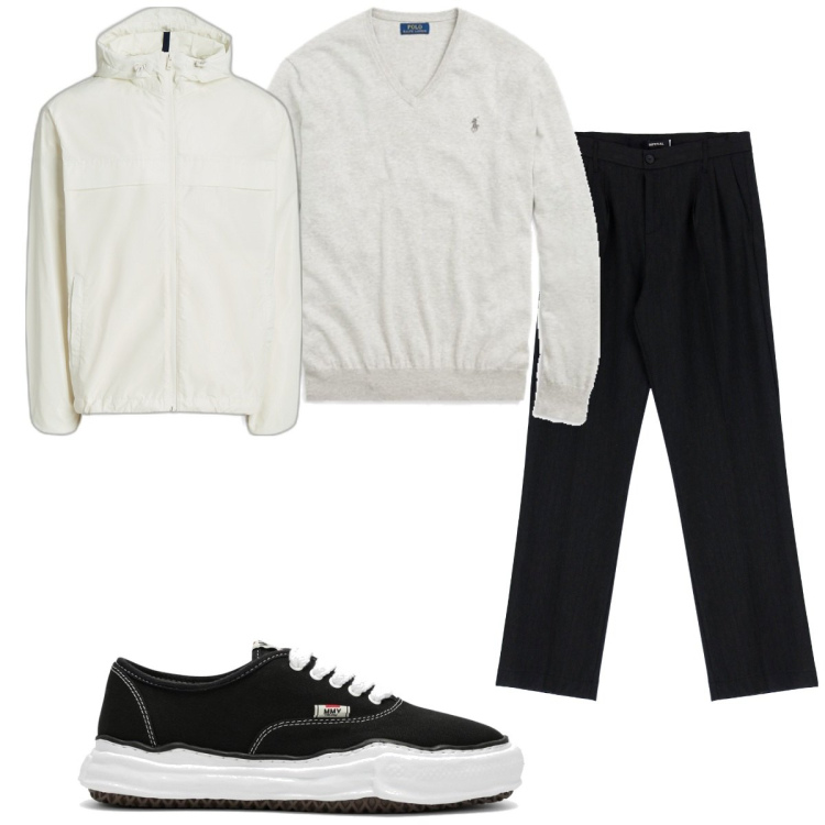 Outfit uomo - Total look #1782679. Stile Casual per Tutti i giorni. Abbinamento con pantaloni, maglieria, cappotti, sneakers.