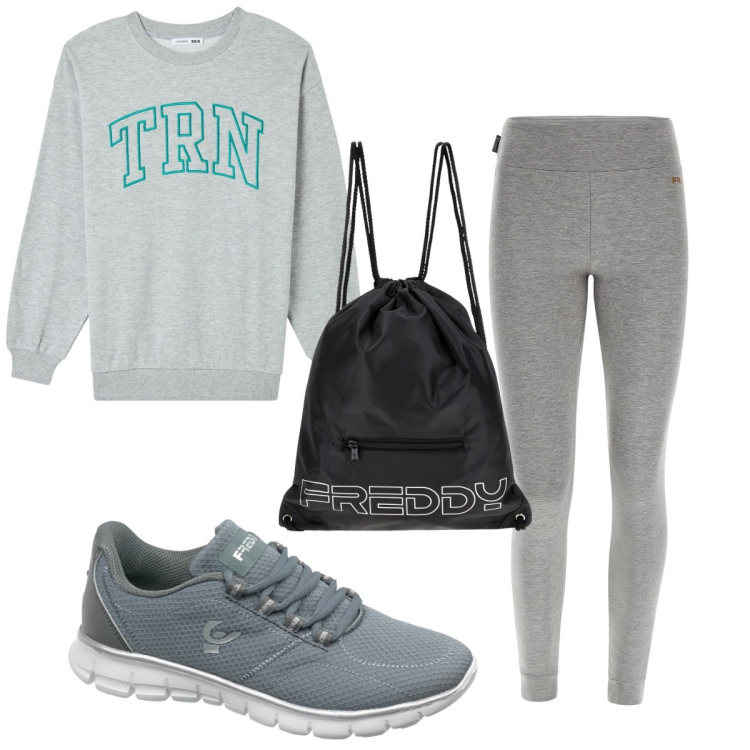 Outfit donna - Total look #1782708. Stile Basic per Sport. Abbinamento con felpe, zaini, pantaloni, sneakers.