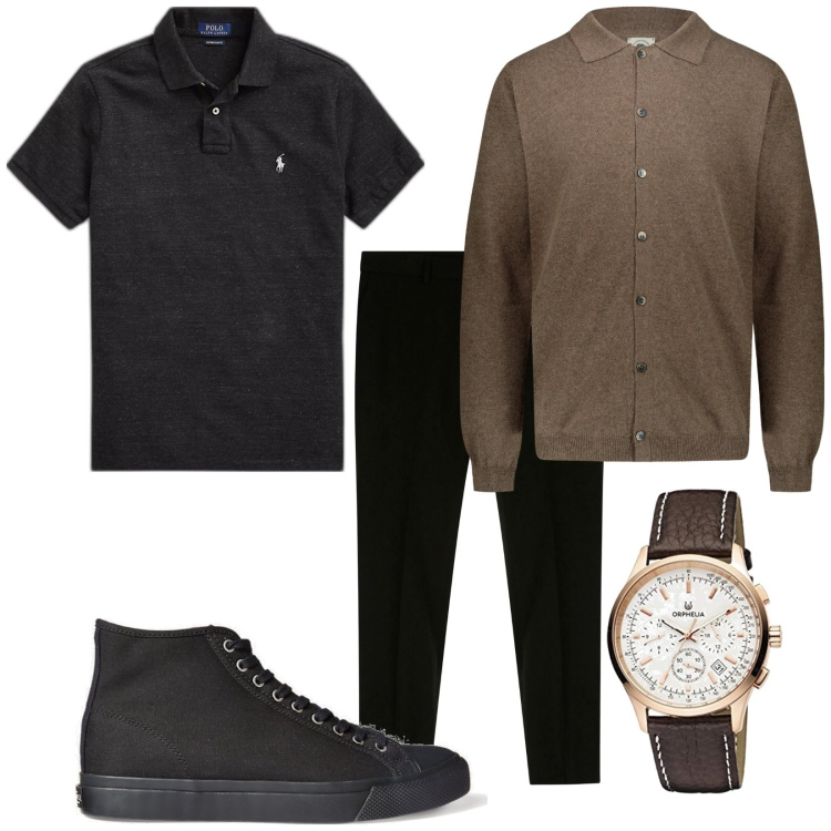 Outfit uomo - Total look #1782886. Stile Casual per Tutti i giorni. Abbinamento con pantaloni, sneakers, polo, polo, orologi.