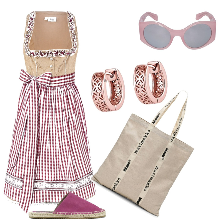 Outfit donna - Libertà di colore. Stile Casual per Mare. Abbinamento con vestiti midi/longuette, orecchini, occhiali da sole, borse tote, espadrillas.