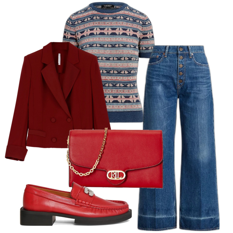 Outfit donna - Mocassini. Stile Casual per Tutti i giorni. Abbinamento con cappotti, borse a tracolla, jeans, maglieria, mocassini.