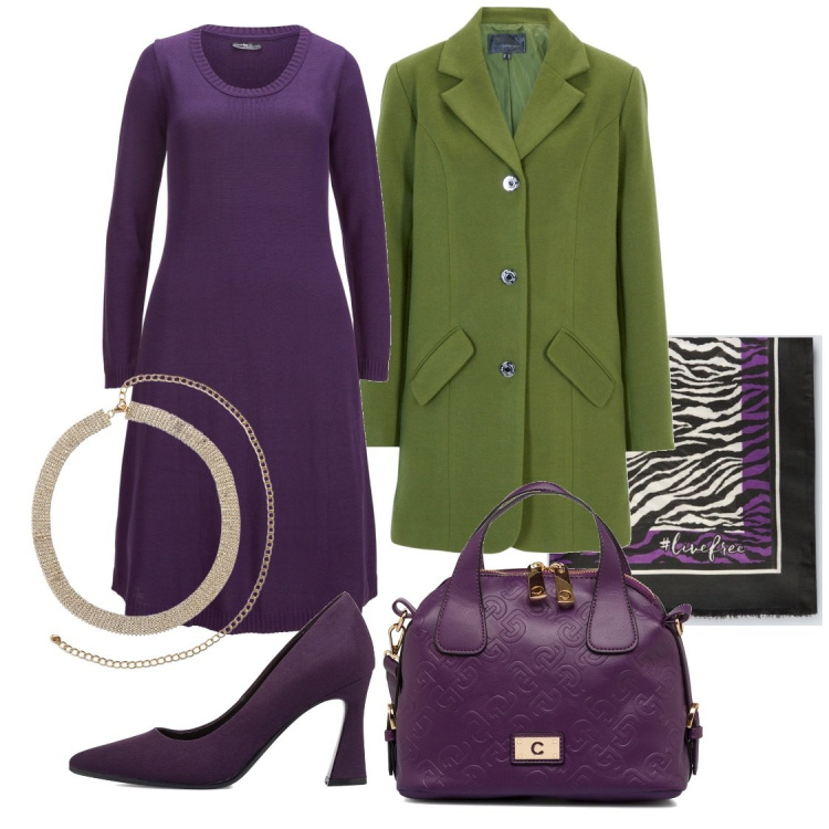 Outfit donna - La cintura con catena di strass. Stile Glamour per Serata fuori. Abbinamento con vestiti, cappotti, collane, décolleté, borse a spalla, sciarpe.