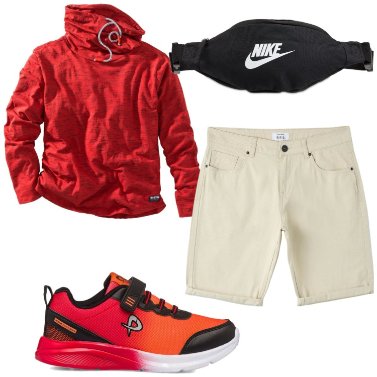Outfit uomo - Total look #1785142. Stile Trendy per Tutti i giorni. Abbinamento con maglieria, pantaloni, sneakers, borse sportive.