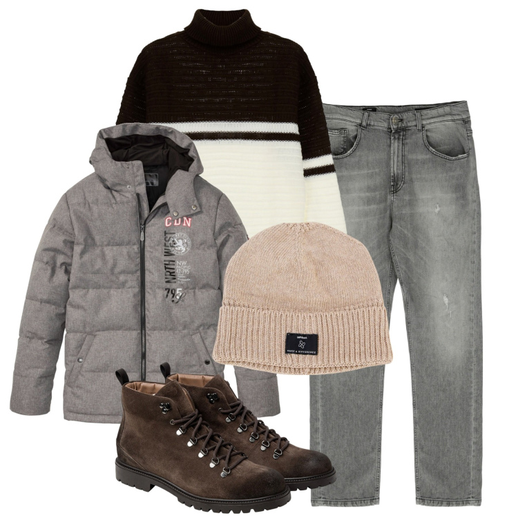 Outfit uomo - Le stringhe lunghe. Stile Urban per Tutti i giorni. Abbinamento con giacche, jeans dritti, berretti, maglieria, stivali e stivaletti.