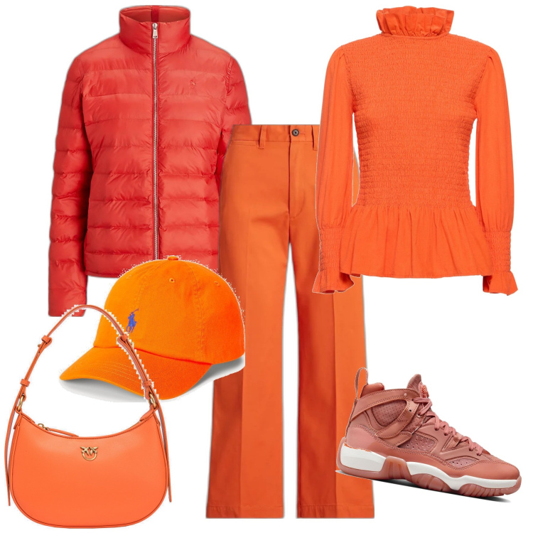 Outfit donna - Vitamina C. Stile Casual per Tutti i giorni. Abbinamento con borse a tracolla, cappelli, pantaloni chino, cappotti, sneakers, camicie.