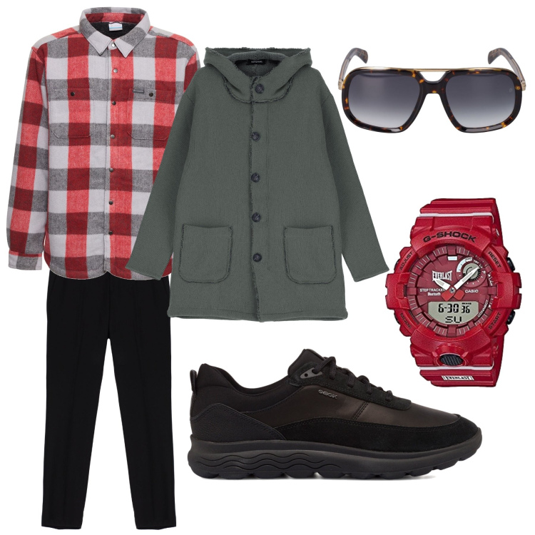 Outfit uomo - Greys. Stile Casual per Tutti i giorni. Abbinamento con pantaloni, cappotti, sneakers, occhiali da sole, camicie, orologi.