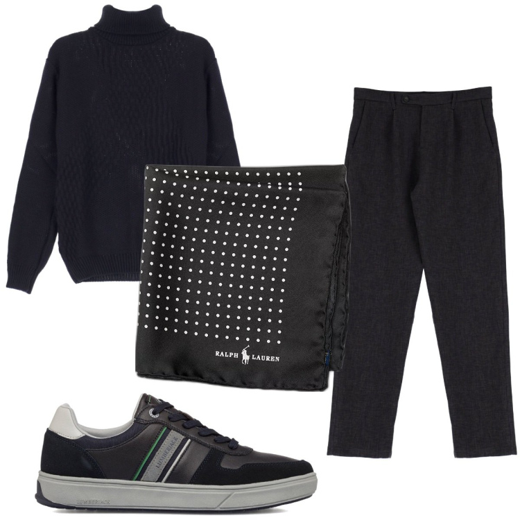 Outfit uomo - Total look #1788321. Stile Casual per Tutti i giorni. Abbinamento con pantaloni, maglieria, giacche, sneakers.
