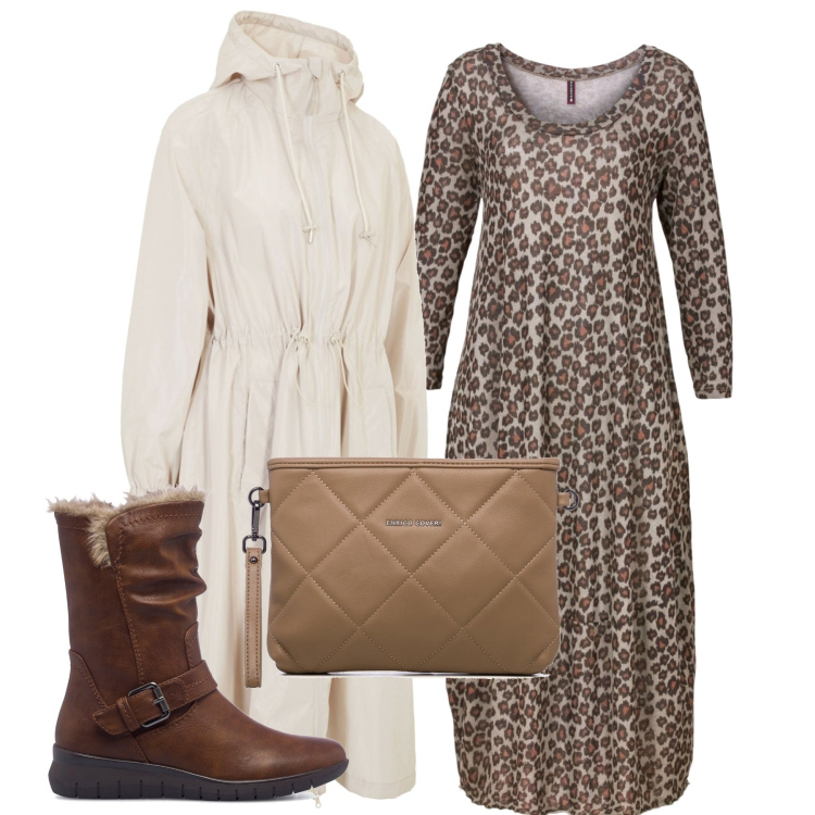 Outfit donna - Serata fra amiche. Stile Bon Ton per Tutti i giorni. Abbinamento con vestiti midi/longuette, blazer, stivaletti, borse a tracolla.