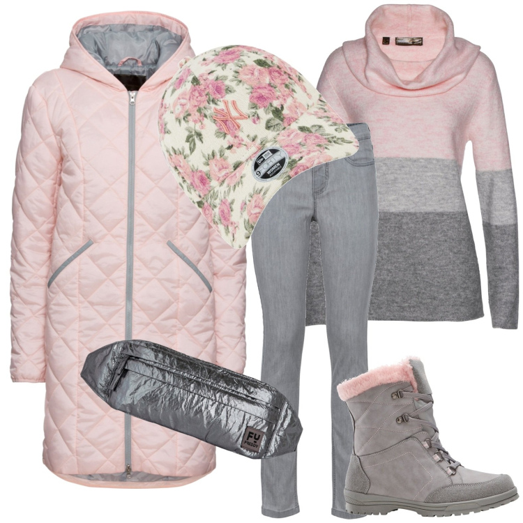 Outfit donna - Total look #1789167. Stile Casual per Tutti i giorni. Abbinamento con maglieria, jeans skinny, blazer, stivali, marsupi, cappelli.
