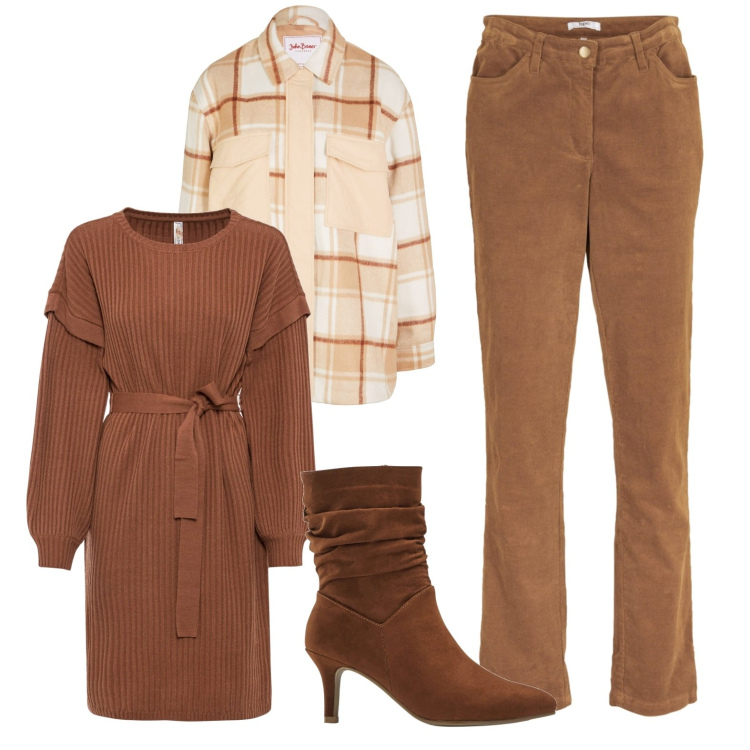 Outfit donna - Gli stivaletti in velluto. Stile Casual chic per Serata fuori. Abbinamento con pantaloni, vestiti, stivaletti, cappotti.