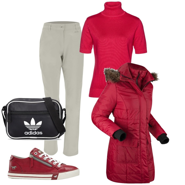 Outfit donna - Total look #1789589. Stile Basic per Tutti i giorni. Abbinamento con maglieria, blazer, sneakers, pantaloni, borse a spalla.