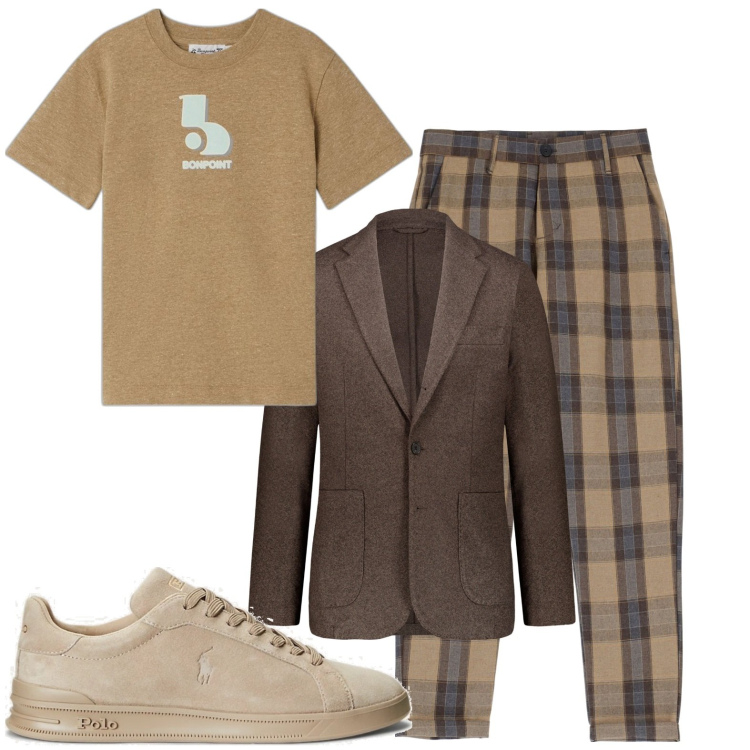 Outfit uomo - Casual chic. Stile Casual per Ufficio. Abbinamento con pantaloni, sneakers, giacche, t-shirt.