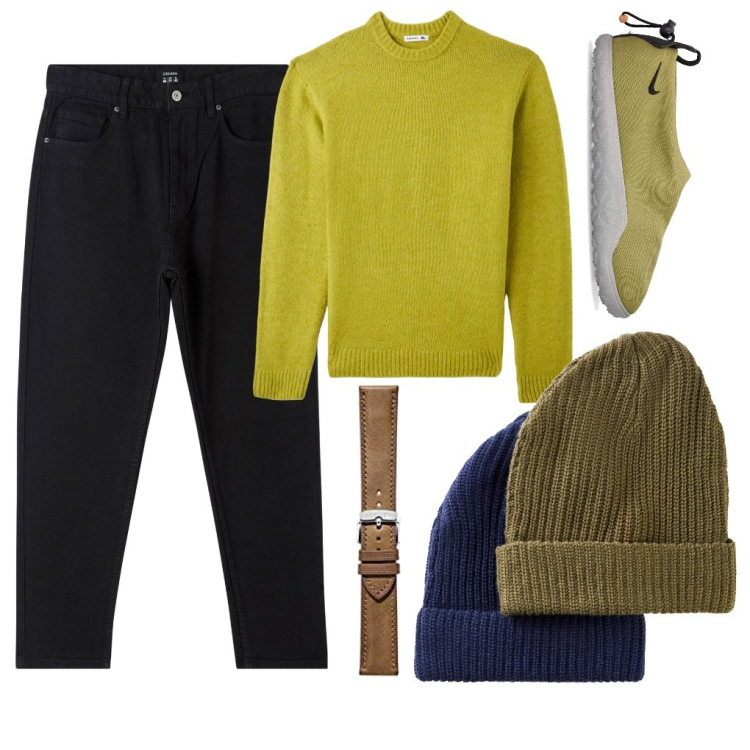 Outfit uomo - Ancora tu!. Stile Urban per Tutti i giorni. Abbinamento con berretti, pantaloni, maglieria, sneakers, orologi.