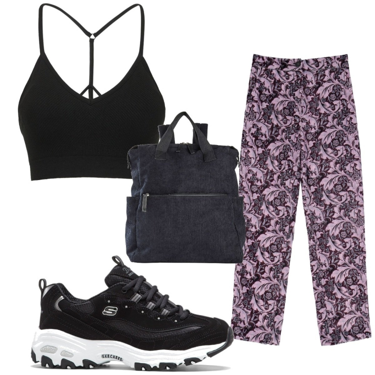 Outfit donna - Total look #1791598. Stile Trendy per Sport. Abbinamento con zaini, scarpe sportive, pantaloni, top.