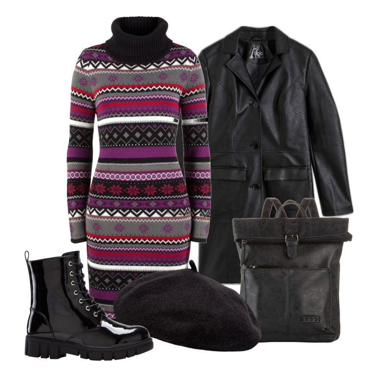 Outfit donna - Ghost outfitter - gennaio. Stile Trendy per Tutti i giorni. Abbinamento con zaini, stivaletti, vestiti, blazer, cappelli e berretti.