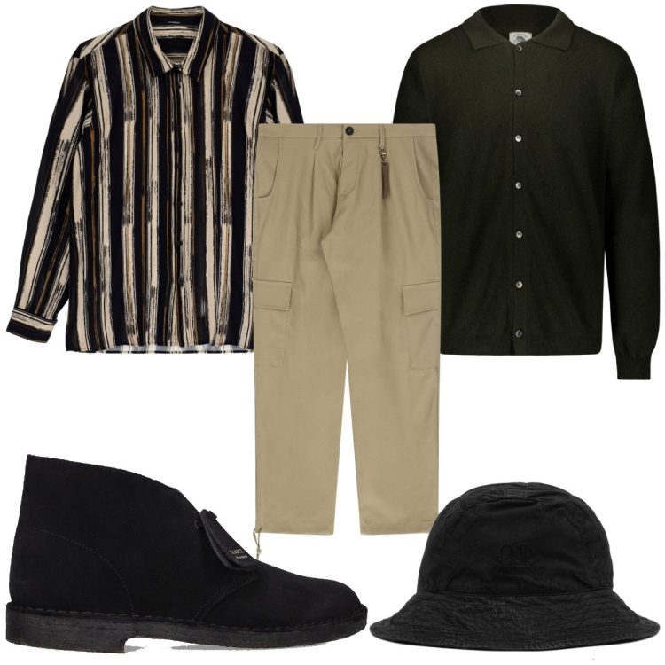 Outfit uomo - Total look #1791781. Stile Trendy per Tutti i giorni. Abbinamento con pantaloni, camicie, polo, stivali, cappelli.