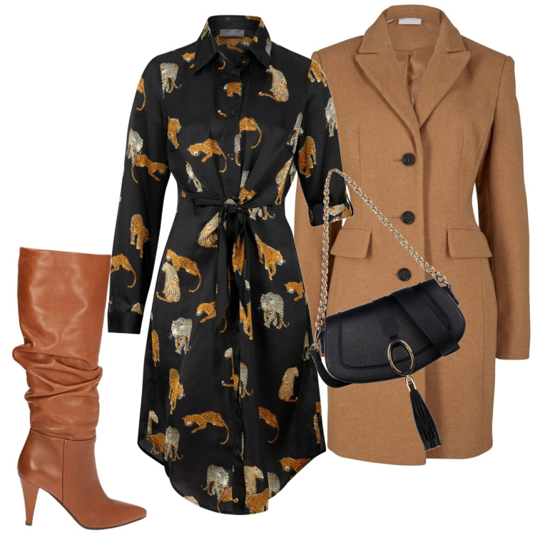 Outfit donna - Gli stivali primadonna. Stile Chic per Tutti i giorni. Abbinamento con vestiti chemisier, cappotti, borse a spalla, stivali.