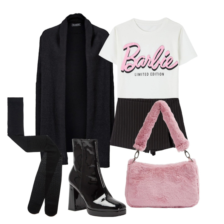 Outfit donna - Ghost outfitter - gennaio. Stile Glamour per Tutti i giorni. Abbinamento con cardigans, gonne, stivaletti, collant, t-shirt, borse a spalla.