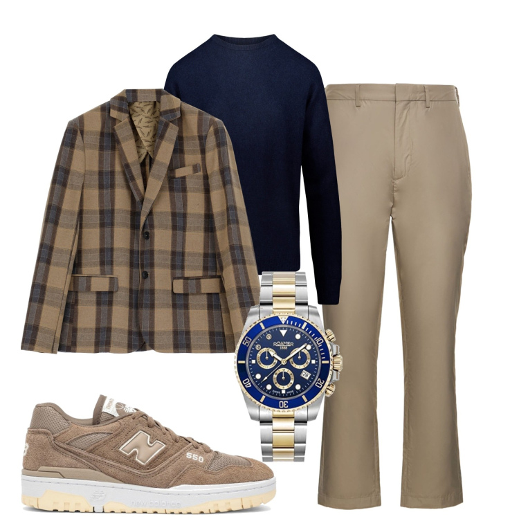 Outfit uomo - Winter. Stile Trendy per Tutti i giorni. Abbinamento con cappotti, maglieria, sneakers, pantaloni, orologi.