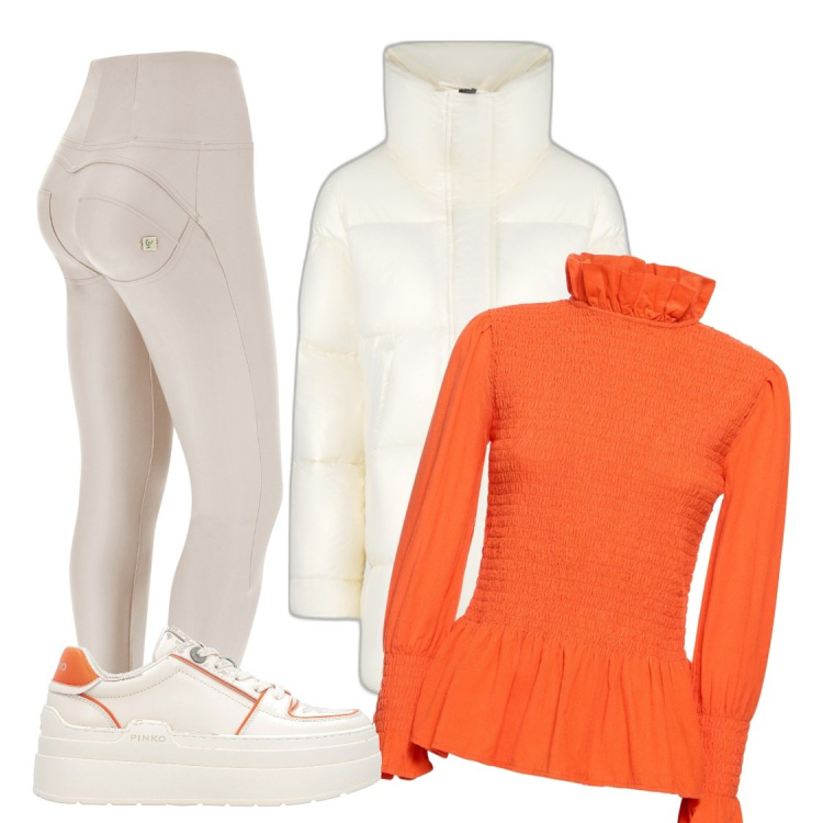 Outfit donna - Total look #1794166. Stile Glamour per Scuola/Università. Abbinamento con sneakers, pantaloni skinny, blazer, camicie.