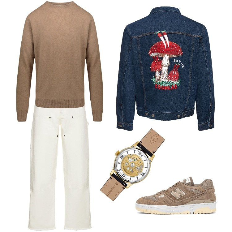 Outfit uomo - Total look #1794461. Stile Urban per Tutti i giorni. Abbinamento con maglieria, sneakers, jeans, giacche, orologi.