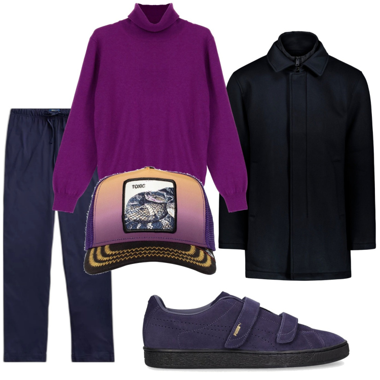 Outfit uomo - Buongiorno. Stile Trendy per Tutti i giorni. Abbinamento con maglieria, pantaloni, cappelli, cappotti, sneakers.