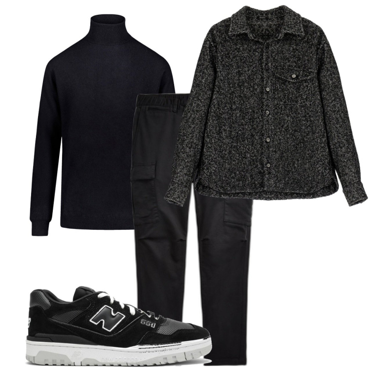 Outfit uomo - Urban. Stile Urban per Tutti i giorni. Abbinamento con camicie, pantaloni cargo, maglieria, sneakers.